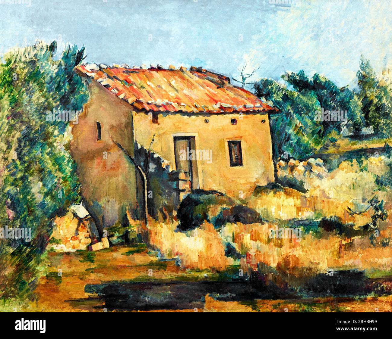 Maison abandonnée de Paul Cézanne près de la peinture de paysage d'Aix-en-Provence. Original du Dallas Museum of Art Banque D'Images