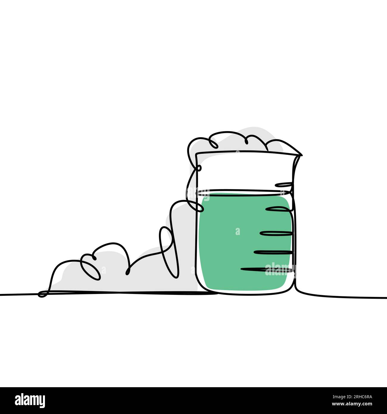Cheemical Raction Drawing Réaction chimique Banque d'images vectorielles - Alamy