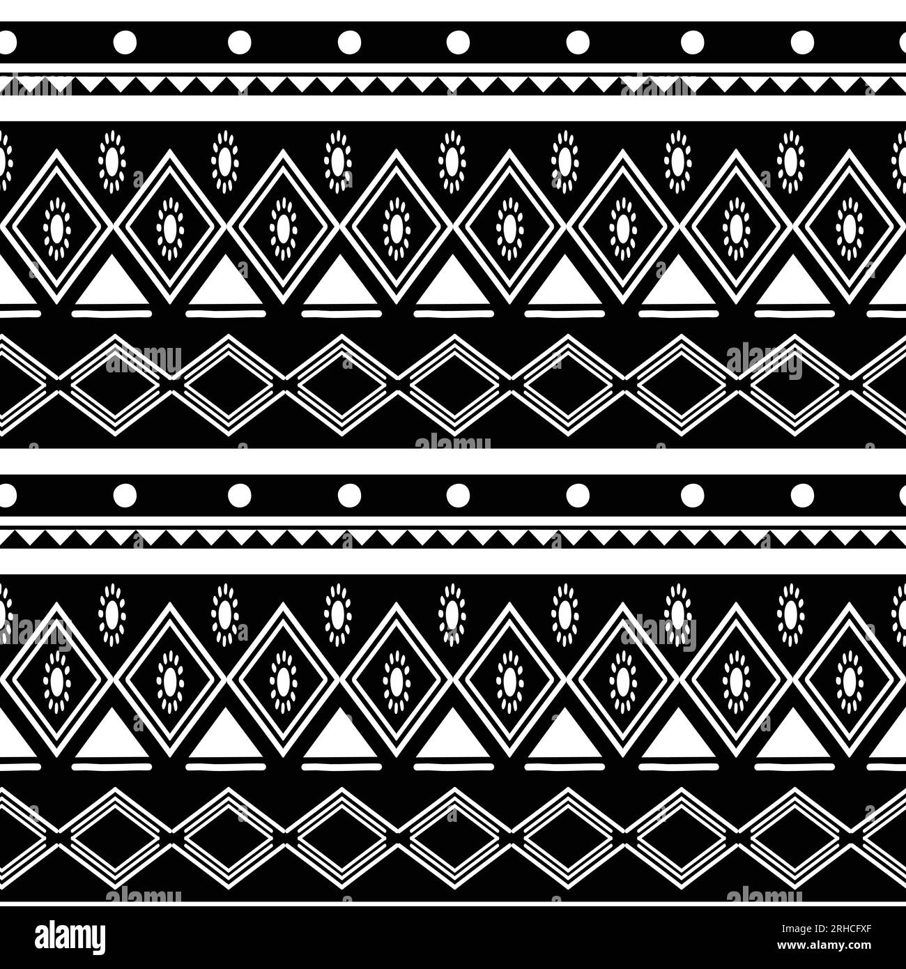 Fond noir et blanc de motif tribal africain. Abstrait traditionnel ethnique dessiné à la main motif monochrome couleurs illustration vectorielle pour le texte de mode Illustration de Vecteur