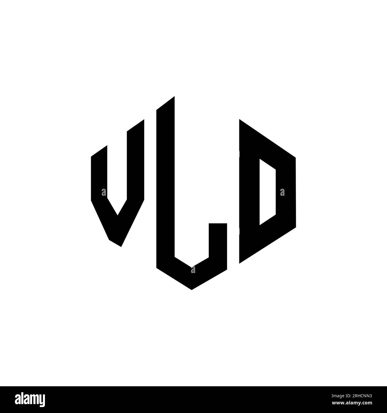 Logo de lettre VLO avec forme de polygone. Logo en forme de polygone et de cube VLO. Modèle de logo vectoriel hexagone VLO couleurs blanches et noires. Monogr. VLO Illustration de Vecteur