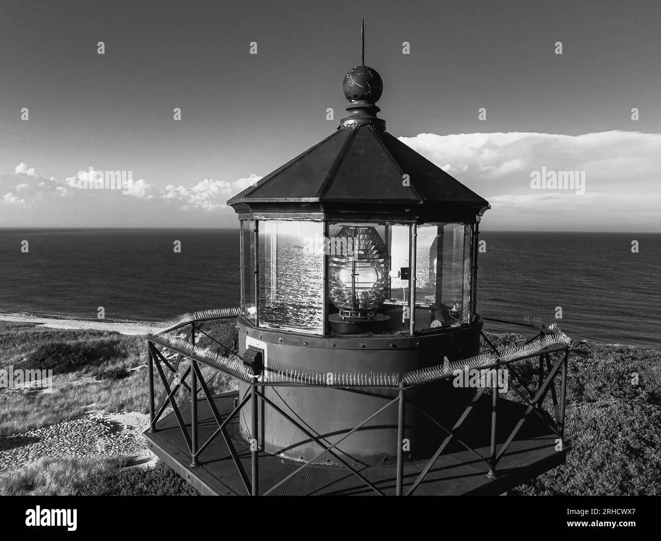 En fin d'après-midi, photo d'été du phare nord, New Shoreham, Block Island, Rhode Island. Août 2023 Banque D'Images