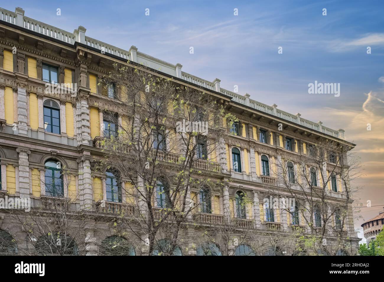 Milan, en Italie, beaux bâtiments classiques, dans le centre historique Banque D'Images