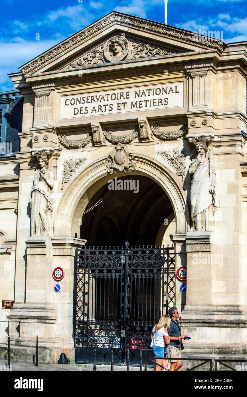 FRANCE. PARIS (75) 3E ARRONDISSEMENT. CONSERVATOIRE NATIONAL DES ARTS ET MÉTIERS (CNAM) Banque D'Images
