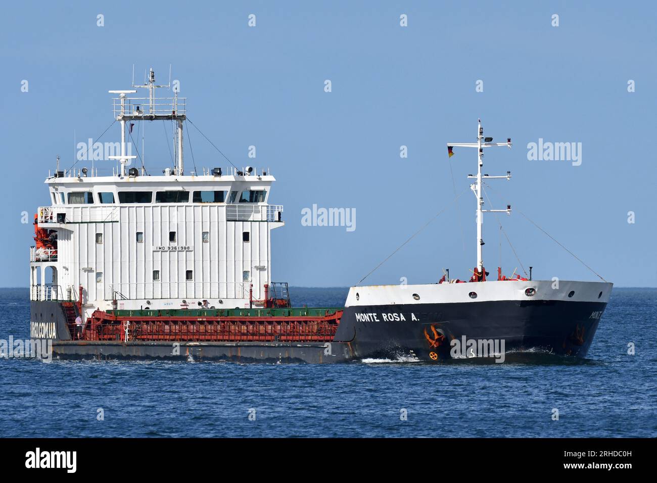 Navire de fret général MONTE ROSA A au fjord de Kiel Banque D'Images
