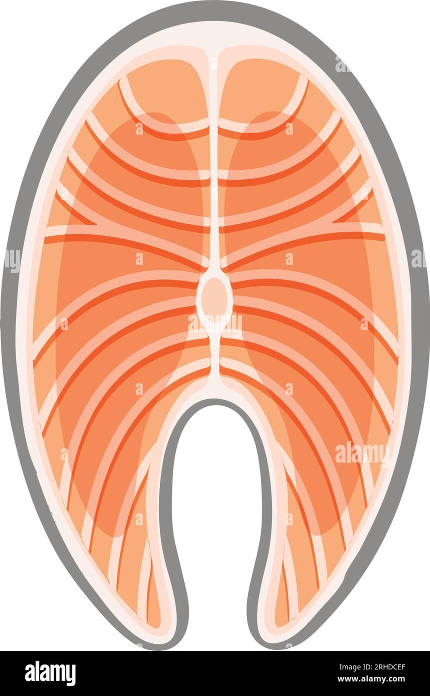 Illustration vectorielle d'un steak de saumon Illustration de Vecteur