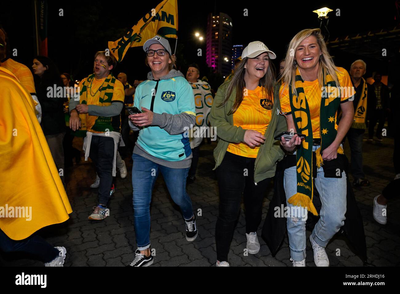 Sydney, Nouvelle-Galles du Sud, Australie, supporters australiens demi-finale de la coupe du monde féminine de la FIFA 2023 Australie contre Angleterre au Stadium Australia (Accor Stadium) 16 août 2023, Sydney, Australie. (Keith McInnes/SPP) crédit : SPP Sport Press photo. /Alamy Live News Banque D'Images