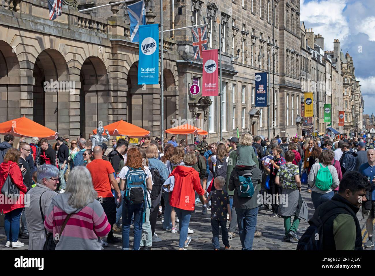 2023 Edinburgh Festival Fringe, Royal Mile, Écosse, Royaume-Uni Banque D'Images