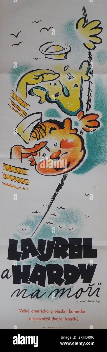 STAN LAUREL et OLIVER HARDY dans SAPS AT SEA 1940 réalisateur GORDON DOUGLAS auteurs Charley Rogers Felix Adler Gil Pratt et Harry Langdon Hal Roach Studios / United Artists Banque D'Images