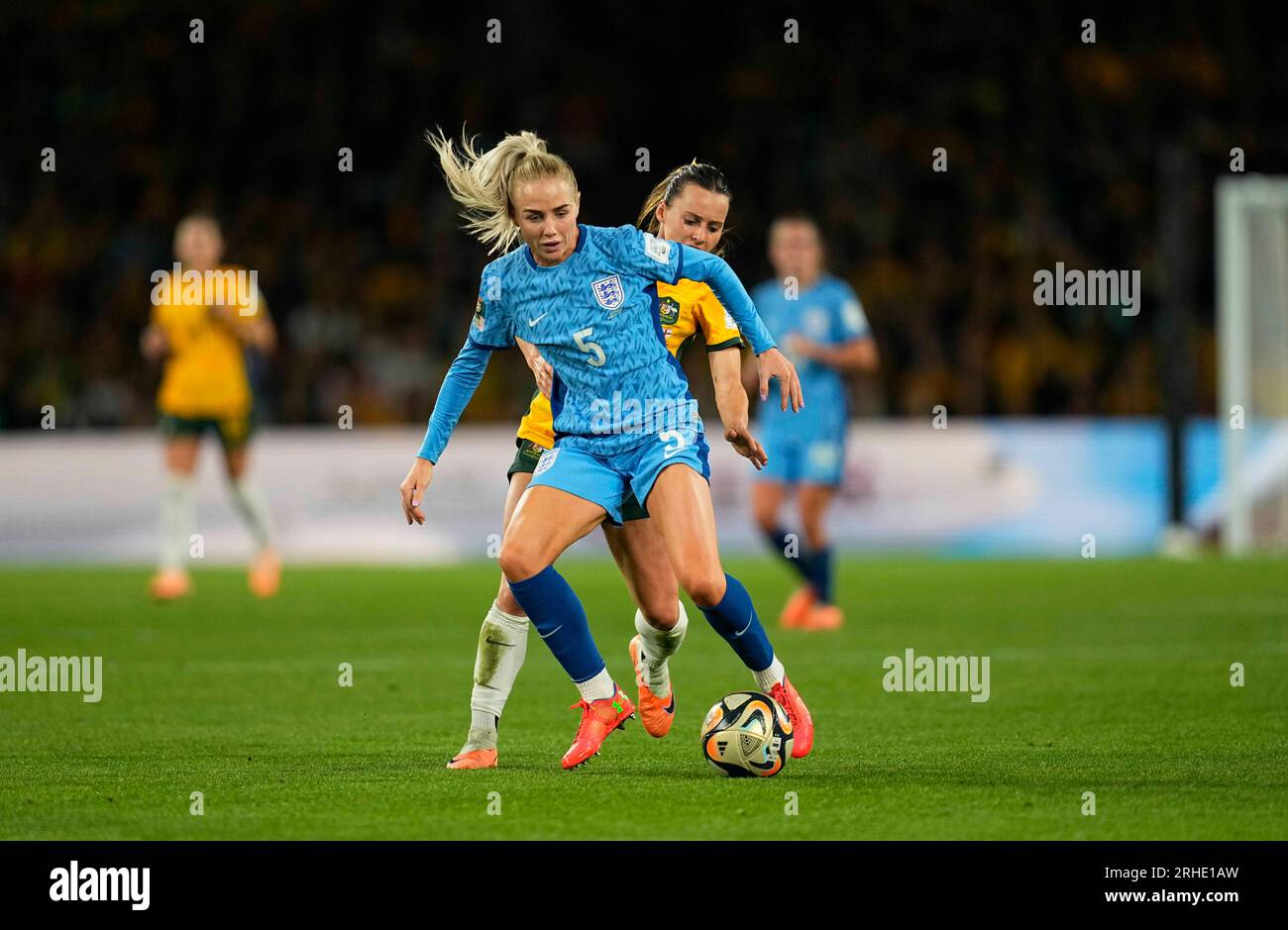 Sydney, Australie. Août 16 2023 : Alex Greenwood (Angleterre) contrôle le ballon pendant un match, à, . Kim Price/CSM Banque D'Images