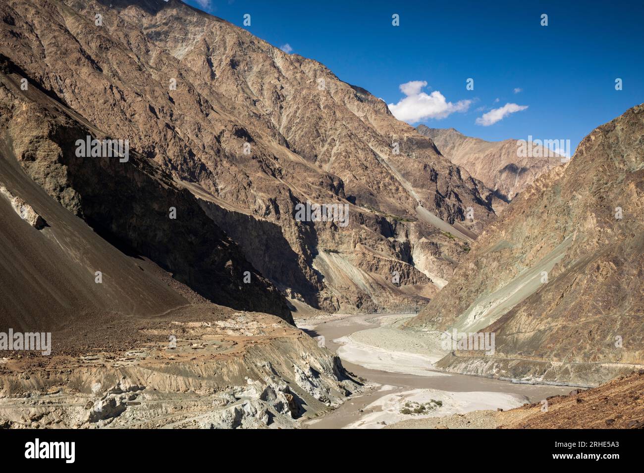 Inde, Ladakh, vallée de Nubra, Bogdang, vallée de la rivière Shyok Banque D'Images