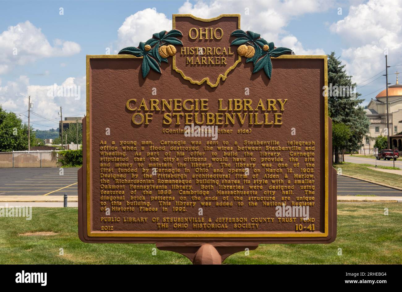 Bibliothèque Carnegie de Steubenville Ohio Banque D'Images