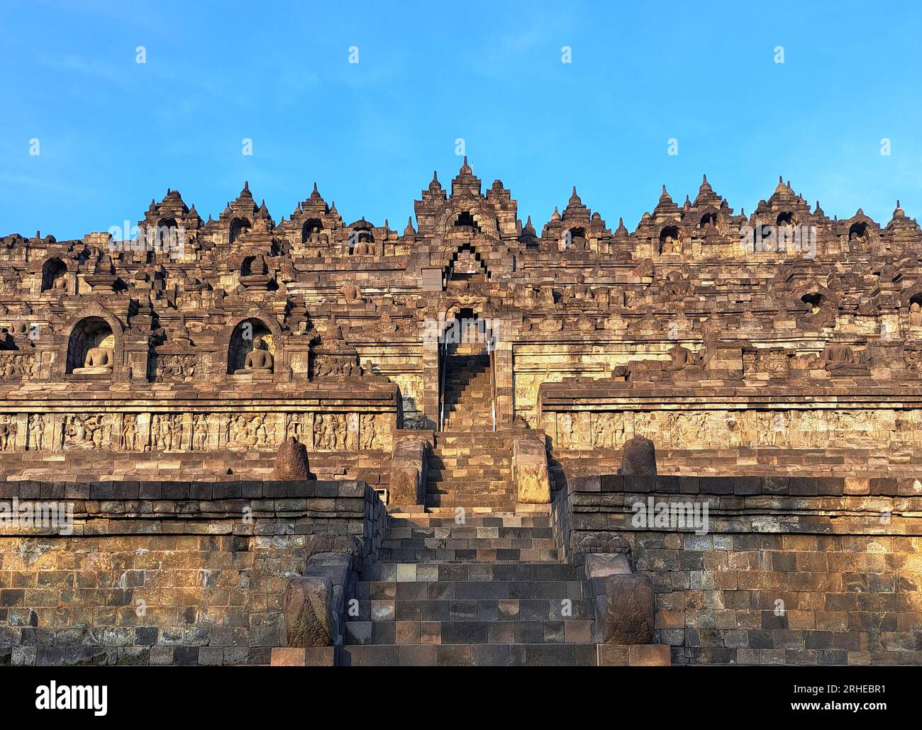 Temple Borobudur à Yogyakarta, en Indonésie Banque D'Images