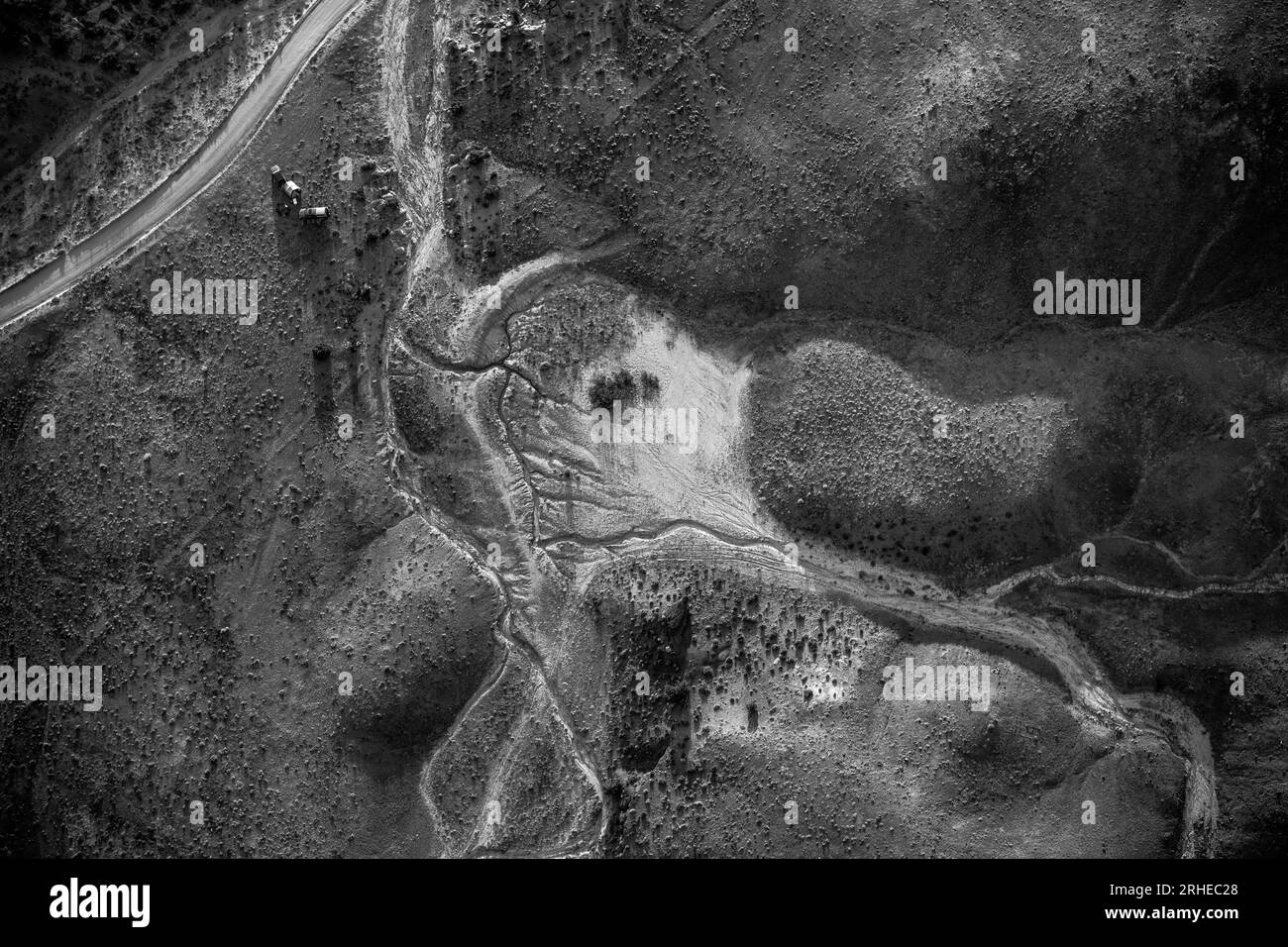 Vue aérienne sur le paysage autour du parc national des Arches, Utah USA Banque D'Images