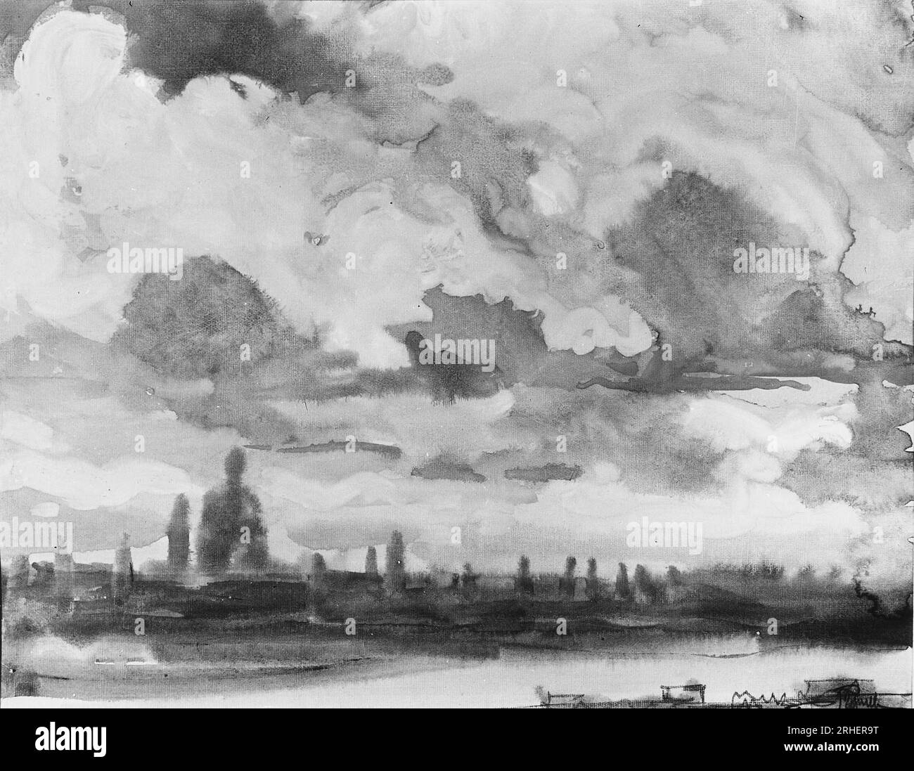 Purple Afternoon, Londres par Joseph Pennell Banque D'Images