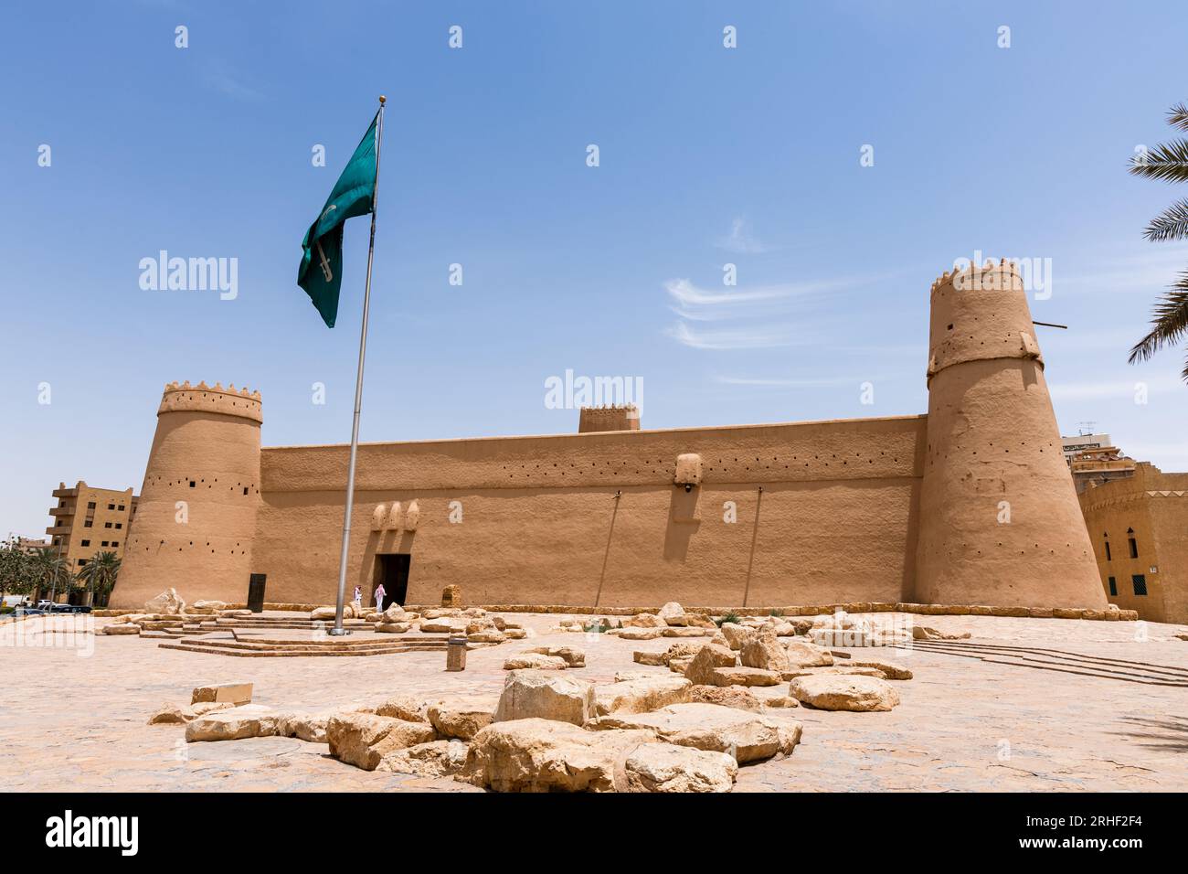 Le fort de Masmak, également appelé Forteresse de Masmak ou Palais de Masmak, est un fort en argile et en briques de boue situé dans le quartier al-Dirah de Riyad, en Arabie saoudite Banque D'Images