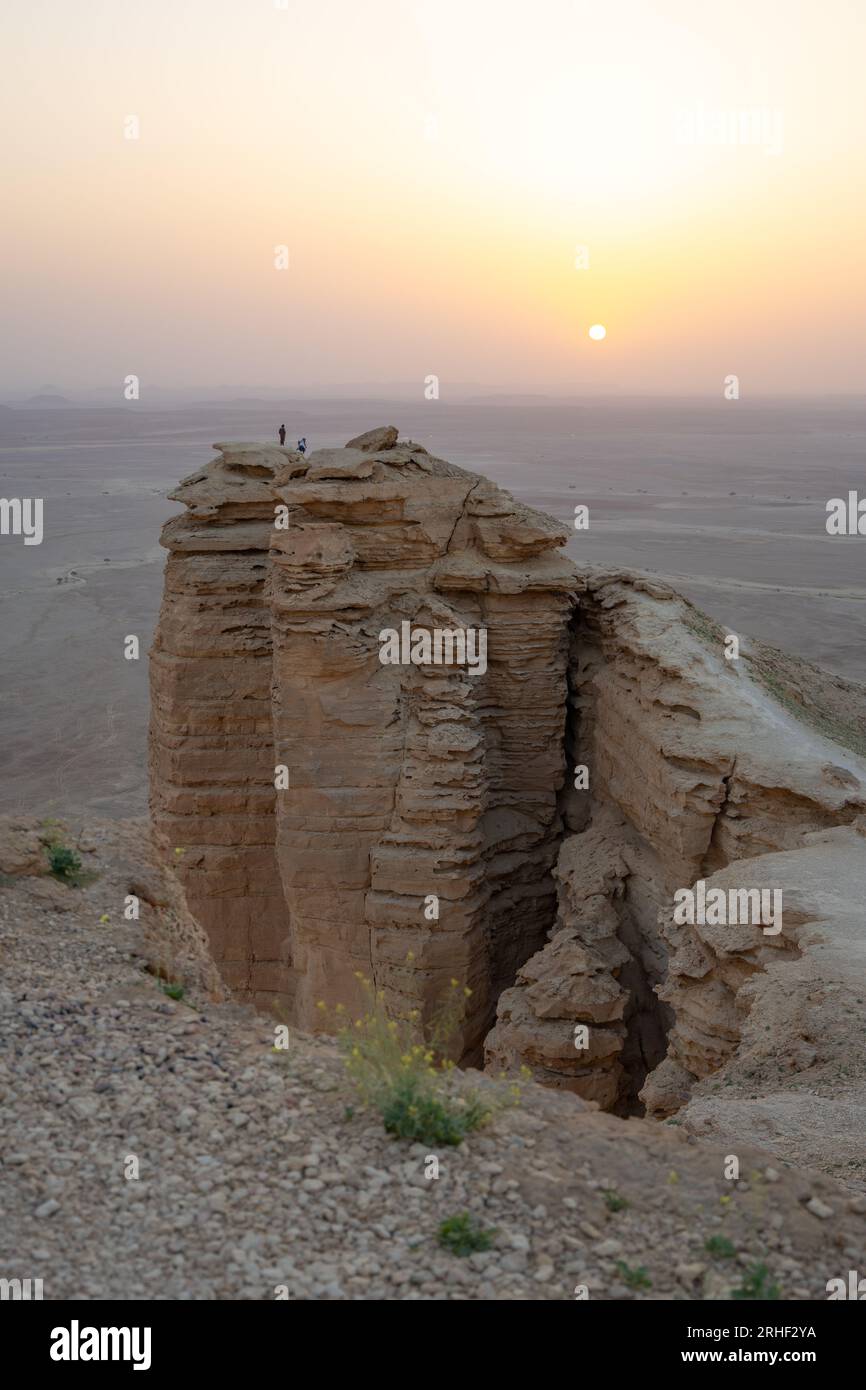 Formation rocheuse dans le désert, nommée Edge of the World Banque D'Images