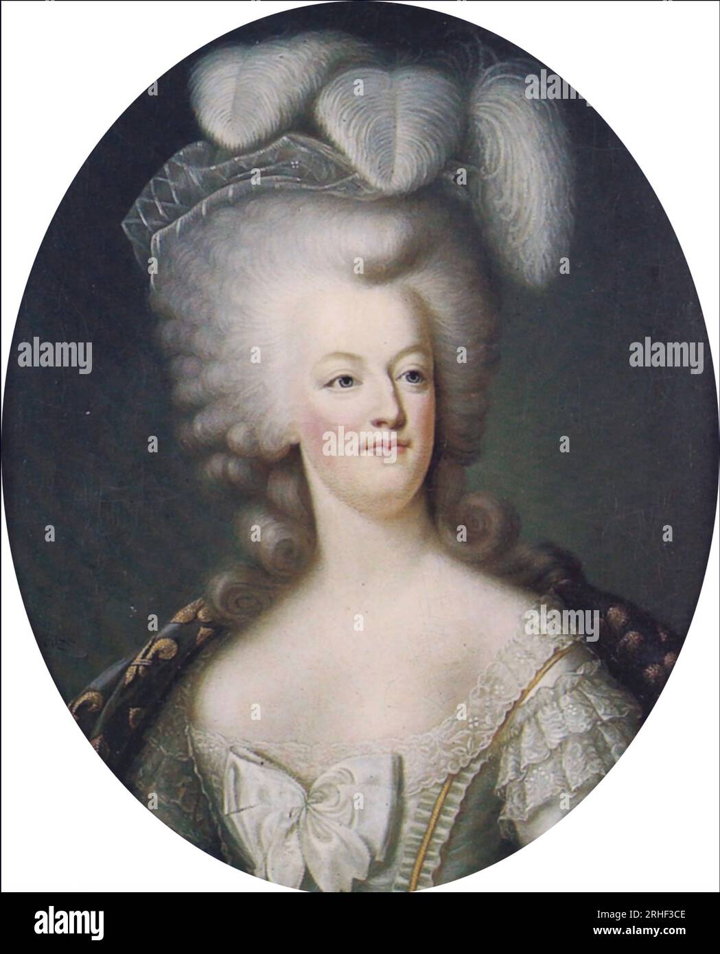 MARIE-ANTOINETTE (1755-1793) dernière reine de France par Joseph Boze vers 1785 Banque D'Images