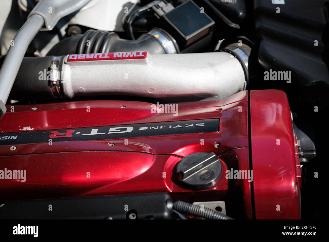 Bloc moteur Nissan Skyline GT-R. Banque D'Images