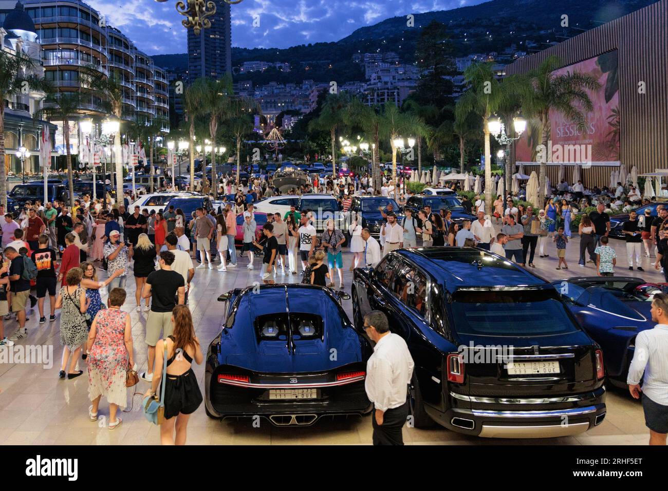Place du Casino dans le centre de Monte Carlo Banque D'Images