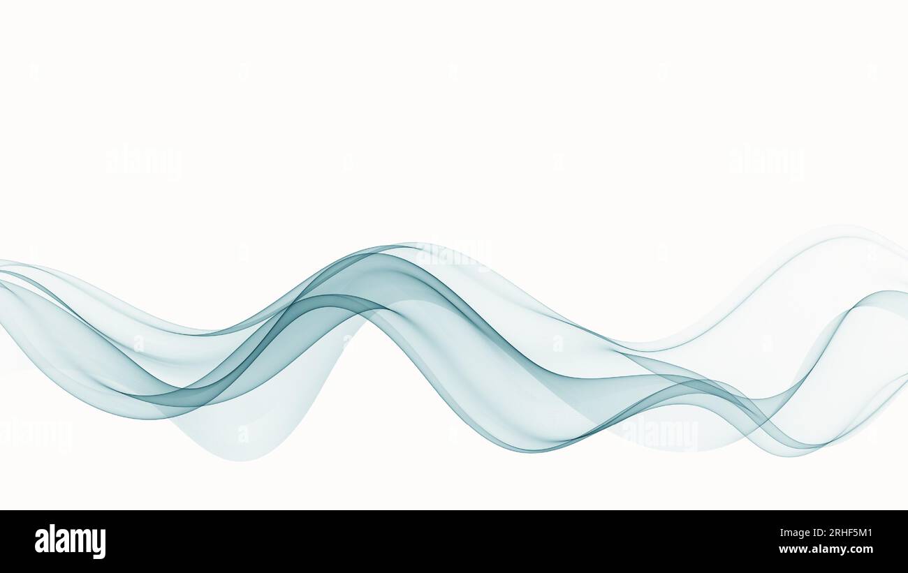 Flux ondulé transparent abstrait de vague de menthe fumée. Illustration de Vecteur