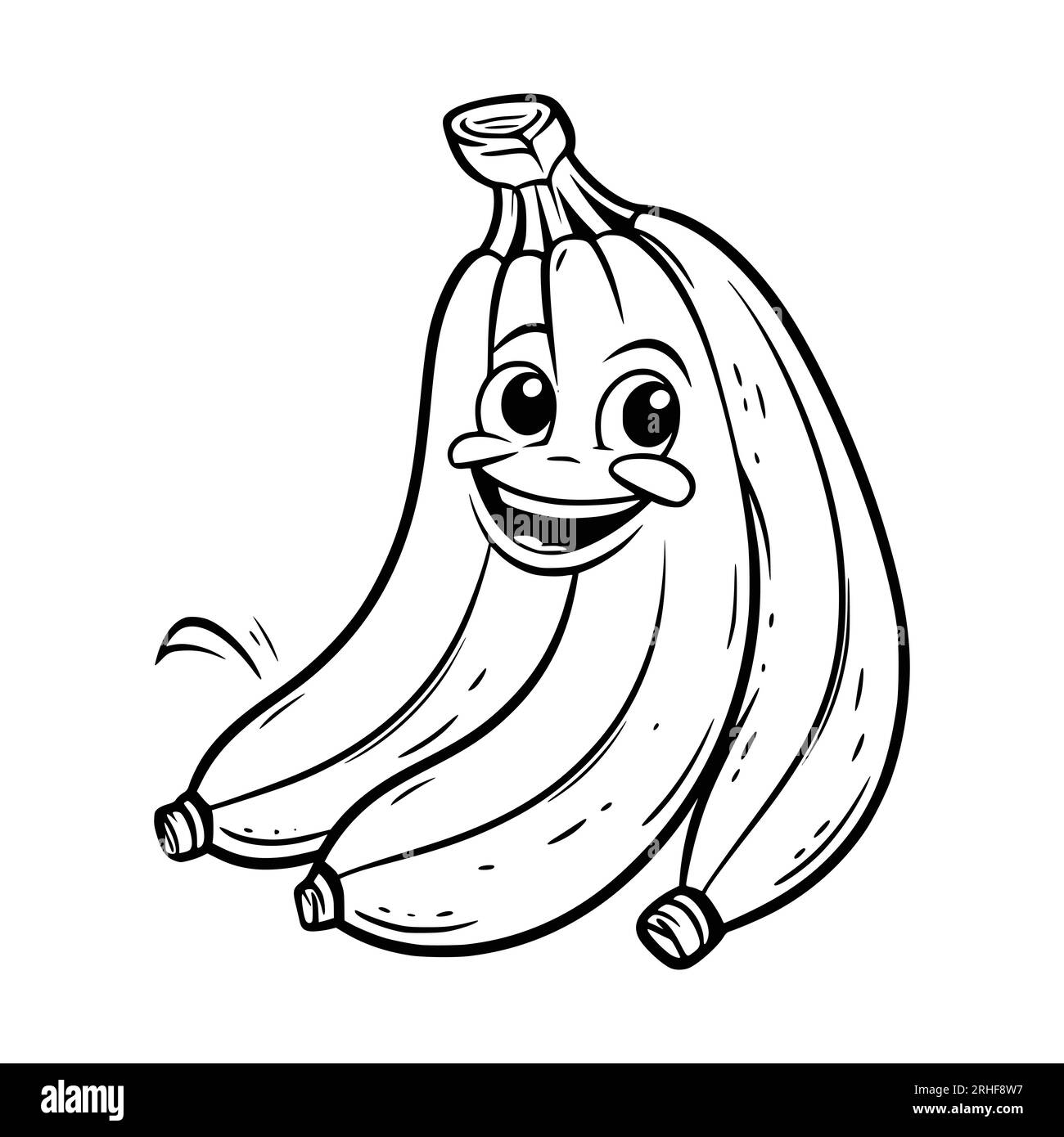 Coloriage banane pour enfants Image Vectorielle Stock Alamy