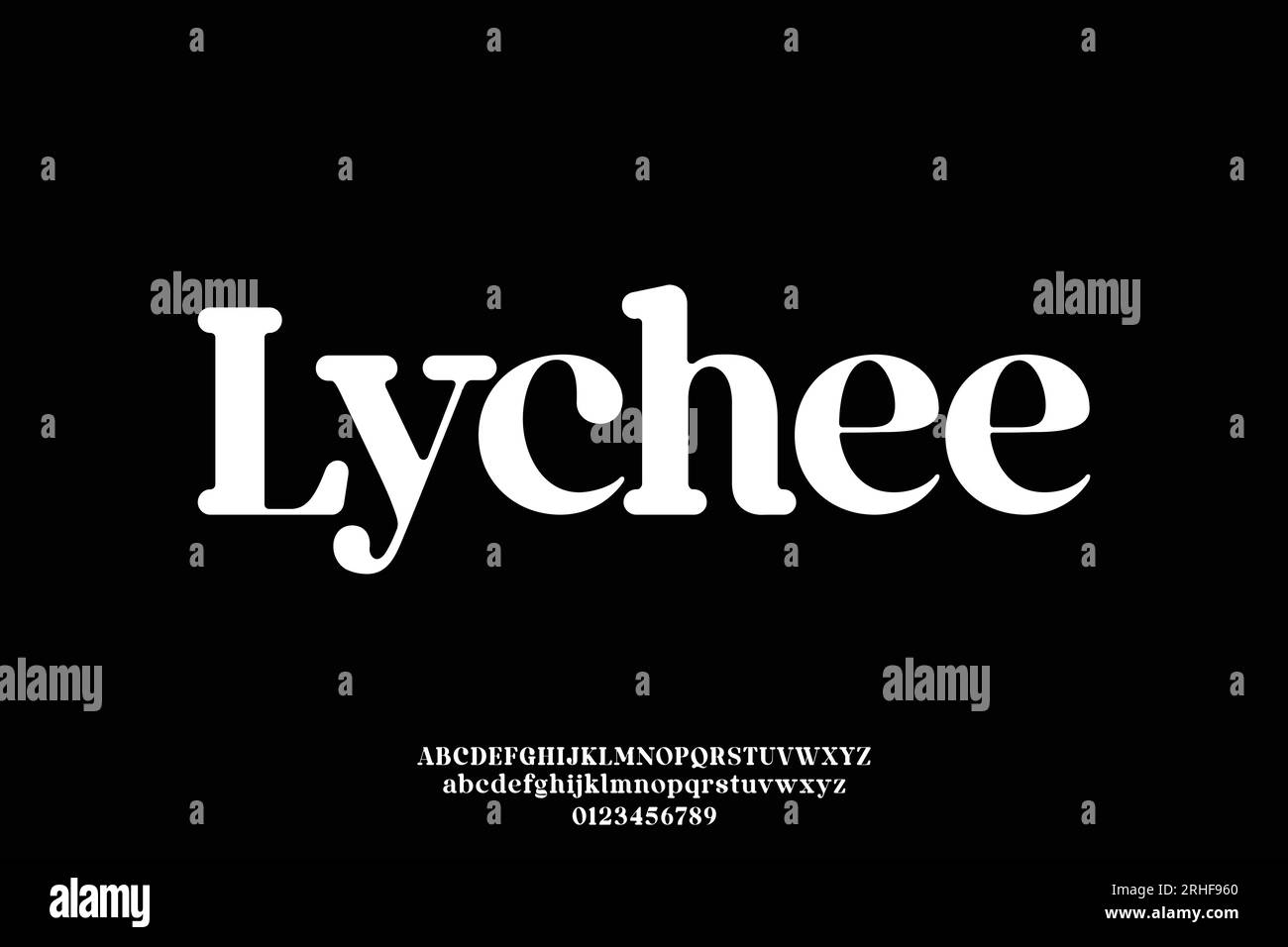 Vecteur de police d'affichage de la police serif arrondie en gras. Style typographique serif souple unique Illustration de Vecteur