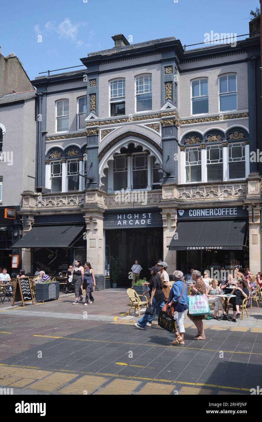 Hight Street Arcade St Mary Street Cardiff South Wales Banque D'Images