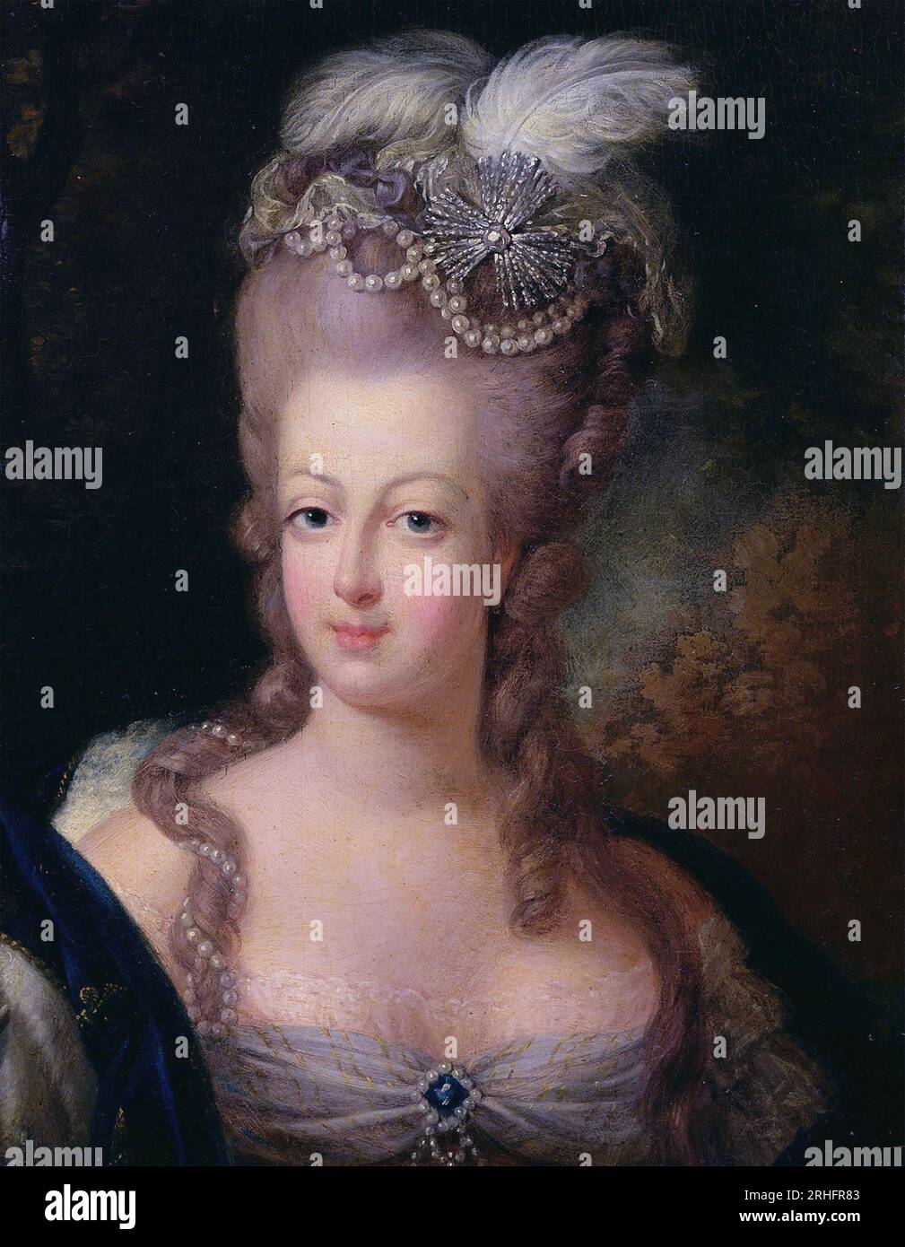 MARIE-ANTOINETTE (1755-1793) dernière reine de France dans un tableau de 1775 Banque D'Images