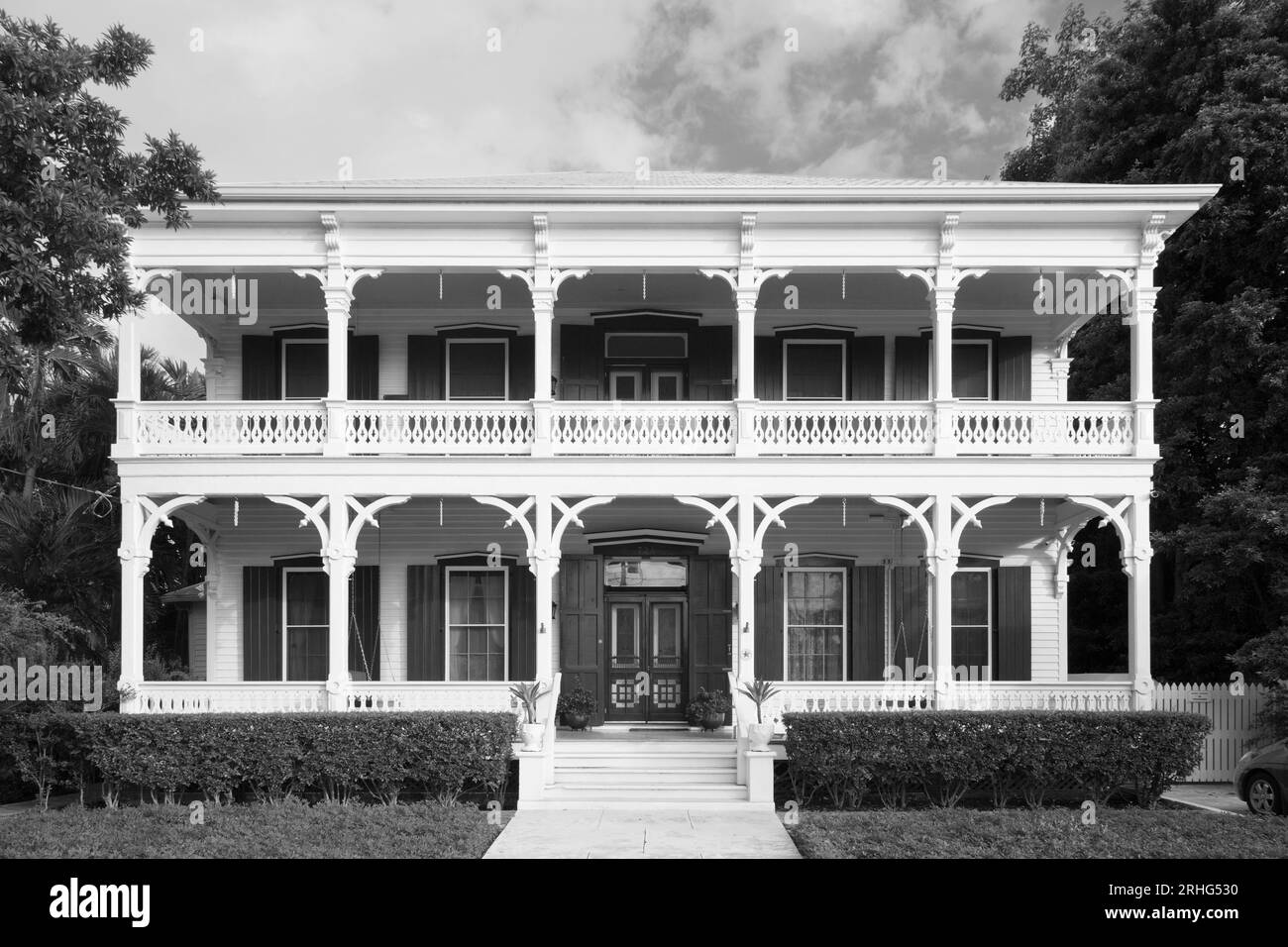 Key West, USA - 26 août 2014 : Villa pittoresque dans le style victorien américain à Key West, USA. Banque D'Images