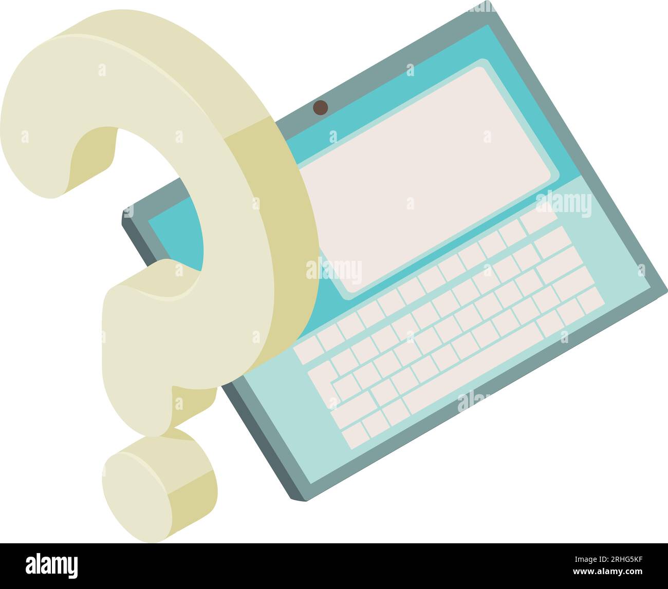Vecteur isométrique d'icône de tablette numérique. Tablette électronique moderne et point d'interrogation. Digitalisation, technologie Illustration de Vecteur