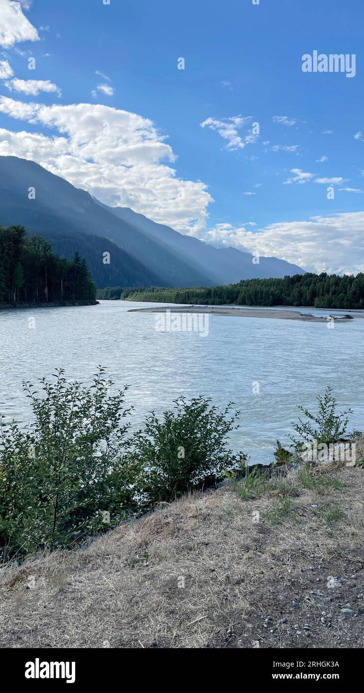 Le sentier Eagle Run à Brackendale, Squamish, Colombie-Britannique, Canada Banque D'Images