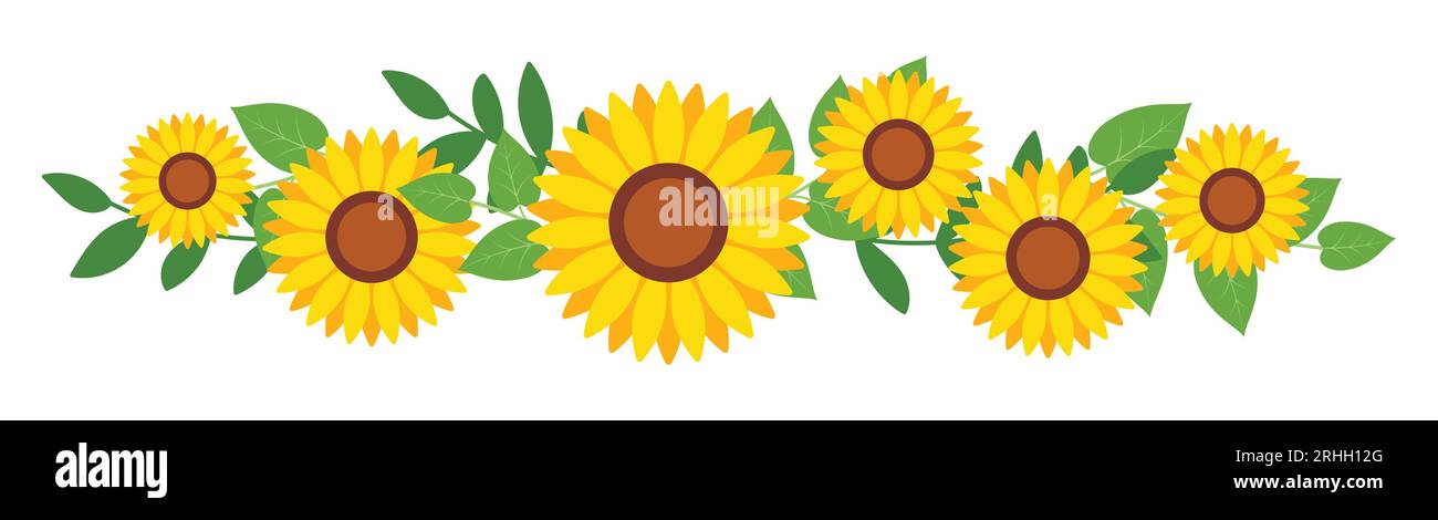 Illustration de tête de tournesol pour carte de voeux décorative et design. Illustration de Vecteur