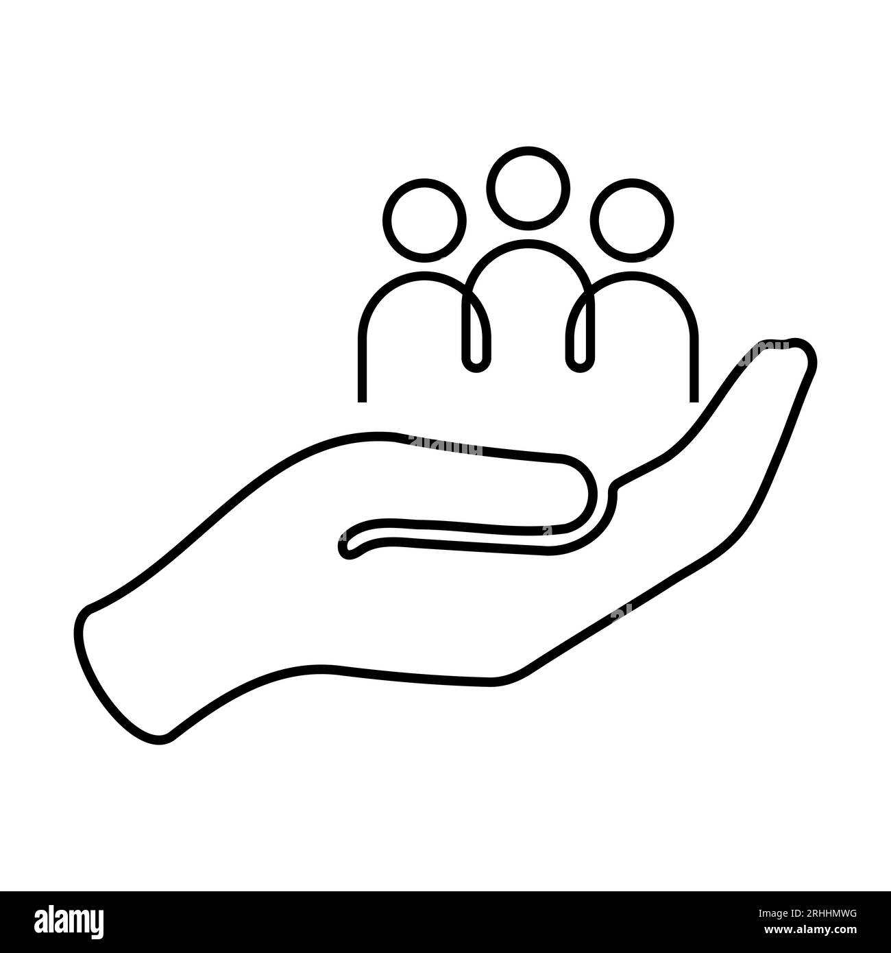 Icône de ligne d'équité sociale d'inclusion. Design peut être utilisé pour le web et l'application mobile Illustration de Vecteur