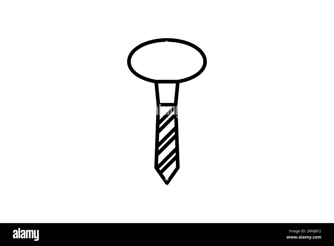 Icône de cravate. Icône liée à l'ensemble d'icônes de vêtements. style d'icône de ligne. Conception vectorielle simple modifiable Illustration de Vecteur