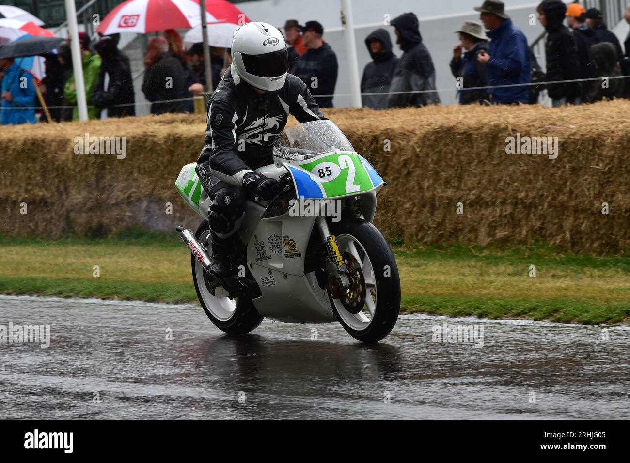 Mike Jones, Honda RS250, 30 ans du Festival de la vitesse, une sélection de quelques-unes des meilleures voitures et motos qui ont pris le parcours de montée en pente Banque D'Images