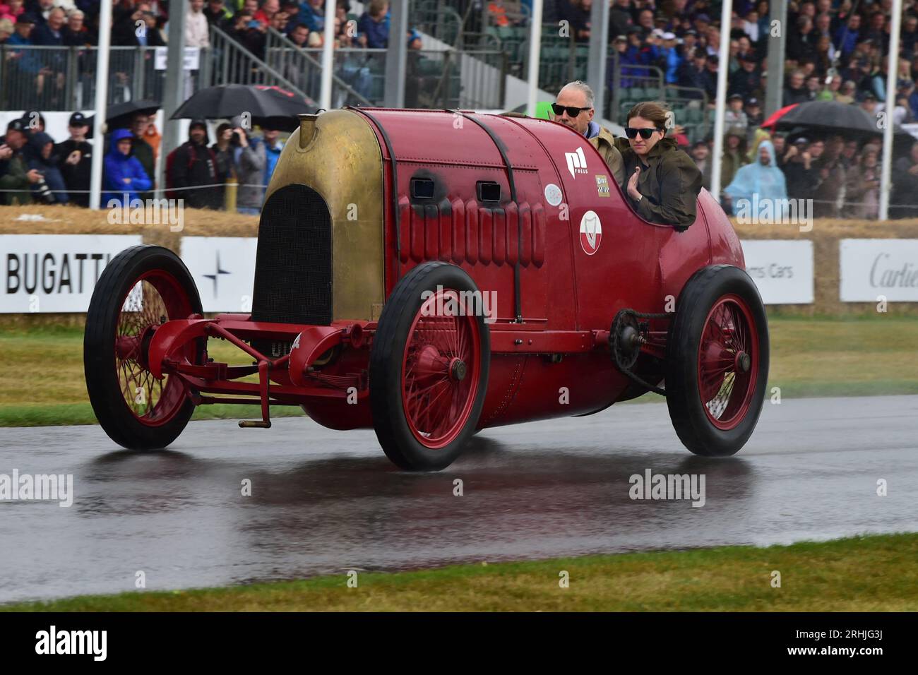 Duncan Pittaway, FIAT S76, 30 ans du Festival de la vitesse, une sélection de quelques-unes des meilleures voitures et vélos qui ont pris le cours de montée de colline Banque D'Images