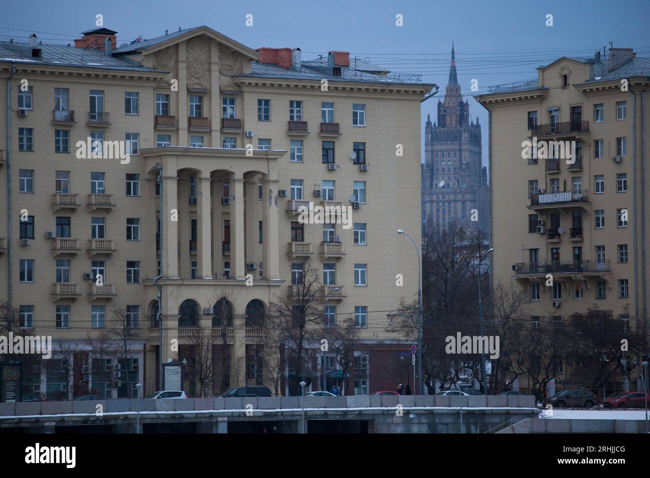 Le bâtiment du ministère russe des Affaires étrangères à Moscou. Banque D'Images