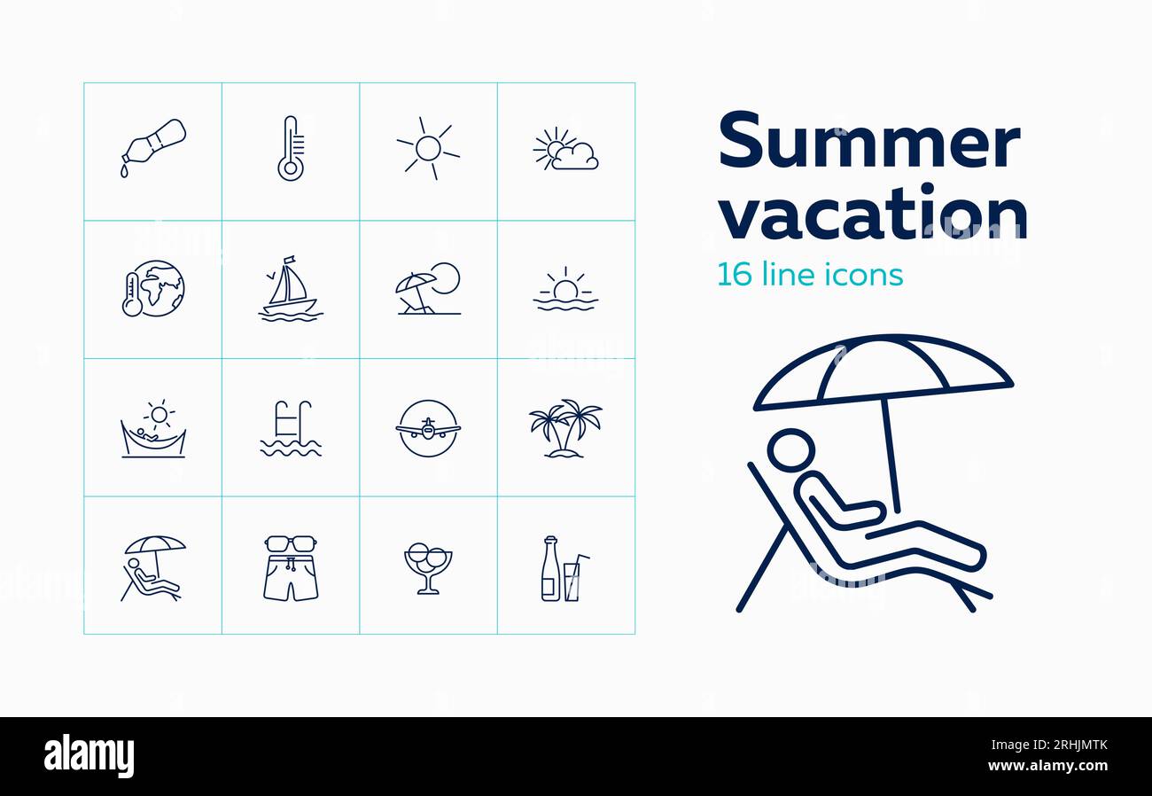 Vacances d'icônes Illustration de Vecteur