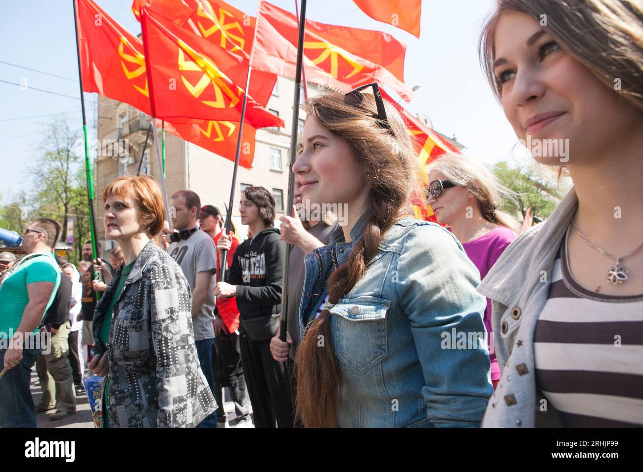 marche nationaliste russe. Moscou 2014 Banque D'Images