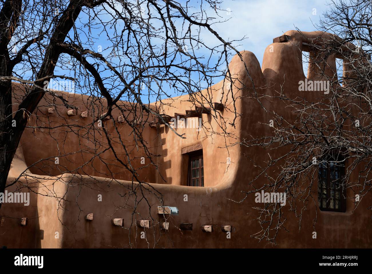 L'historique Musée d'Art du Nouveau-Mexique à Santa Fe, Nouveau-Mexique. Banque D'Images