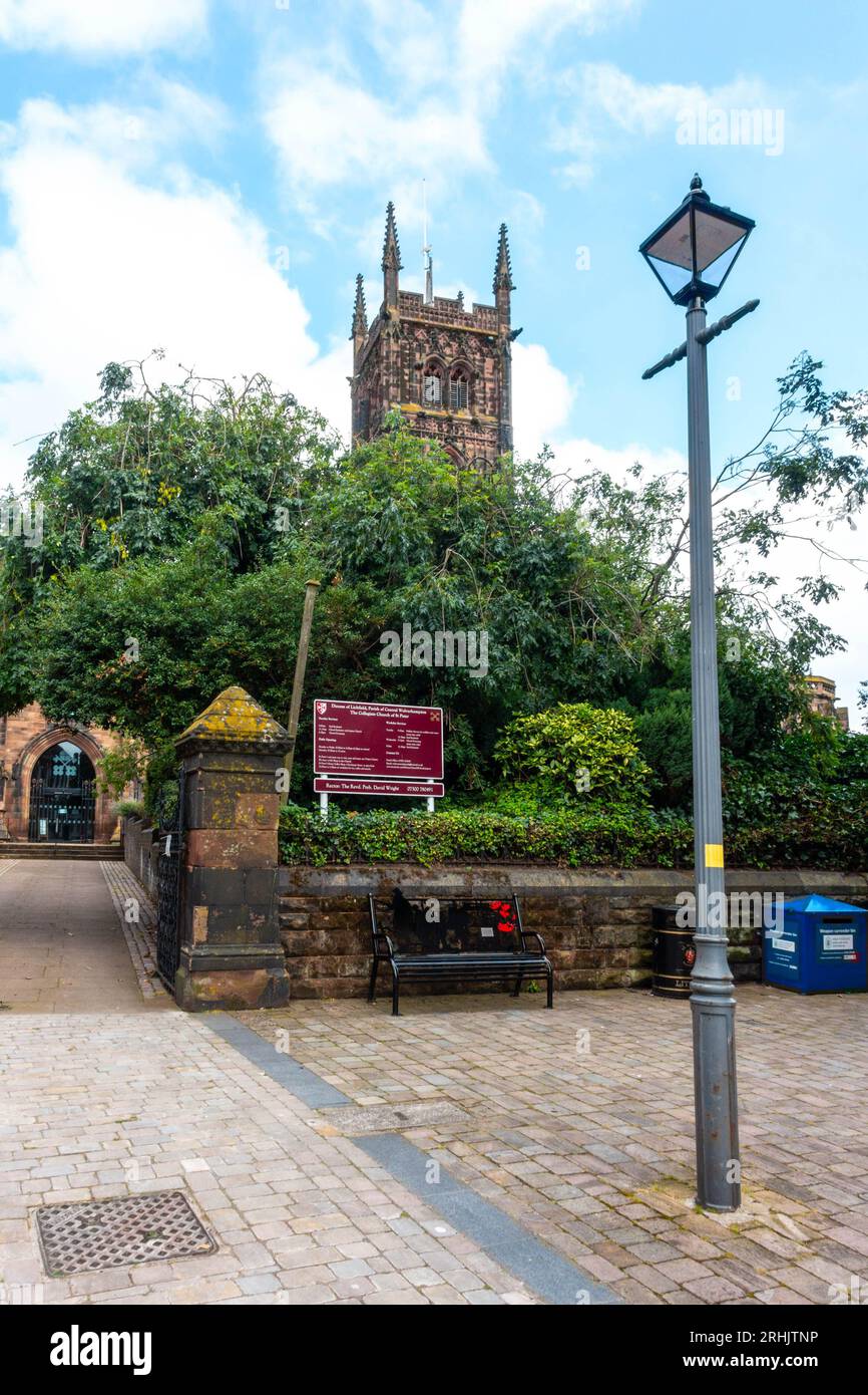 L'église collégiale de St Pierre dans le centre de Wolverhampton, Royaume-Uni Banque D'Images