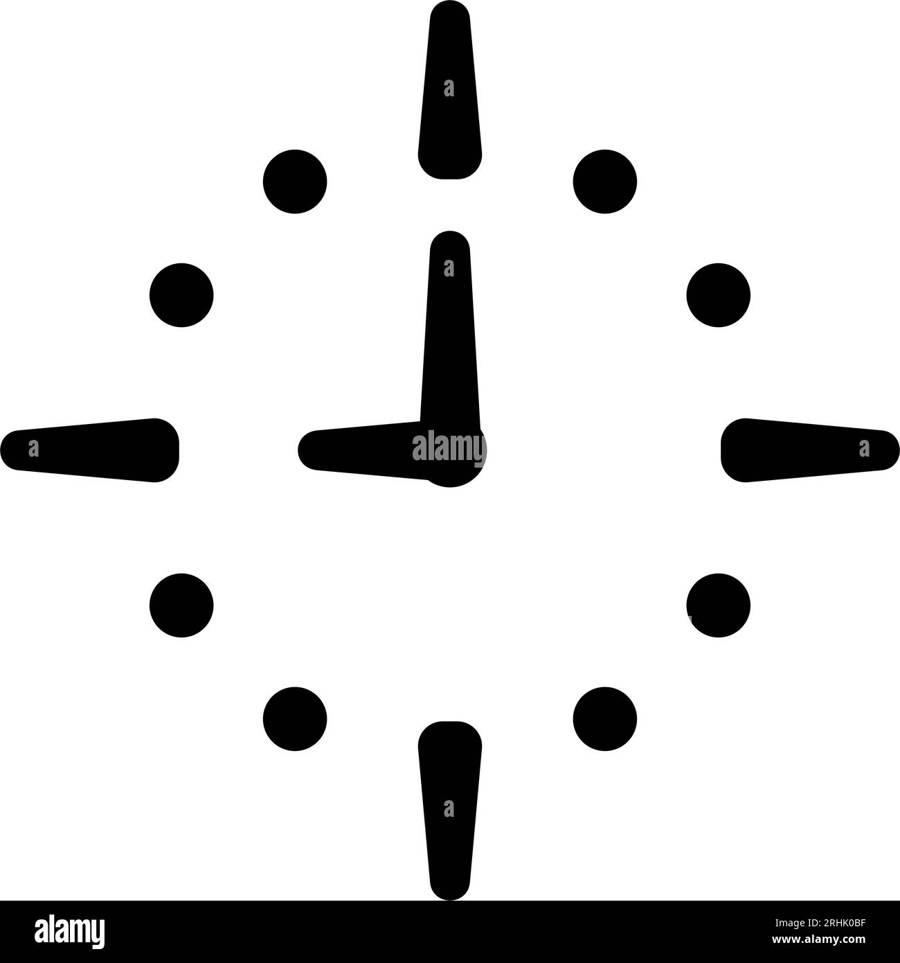 Symbole de l'icône de l'horloge analogique. Illustration vectorielle Illustration de Vecteur