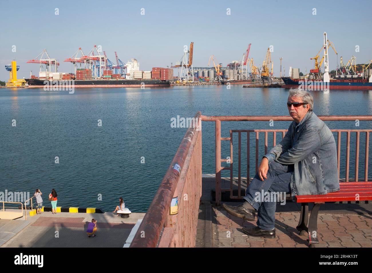 Le port d'Odesa, Ukraine. Banque D'Images