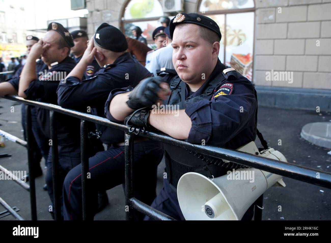 Police à Moscou, Russie Banque D'Images