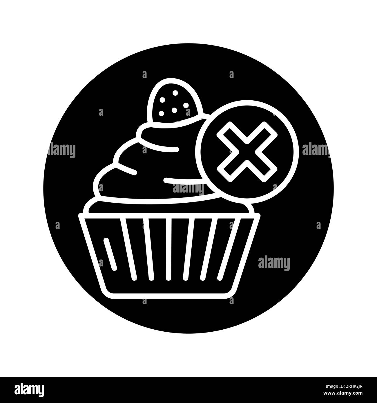 Icône de la ligne de couleur des aliments interdits.Elément vectoriel ...