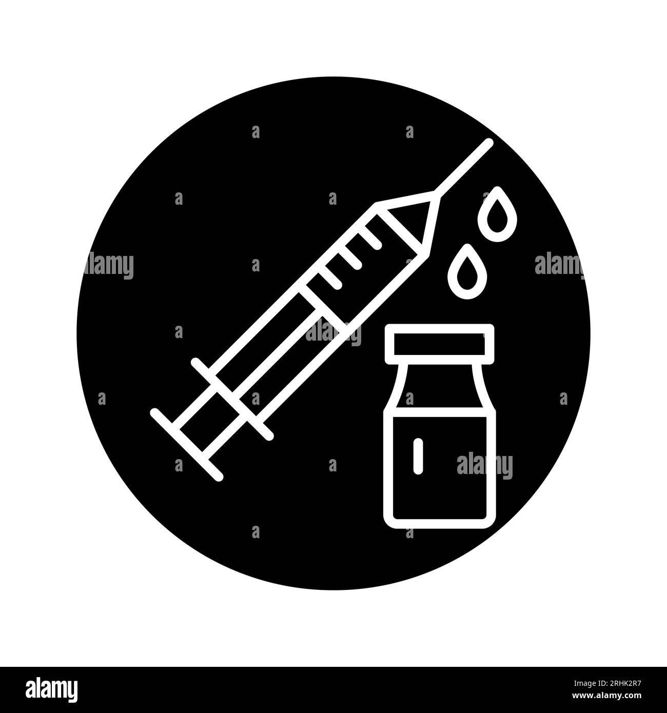 Icône de ligne de couleur injection de médicament.Elément vectoriel isolé.Pictogramme de contour pour la page Web, l'application mobile, la promotion Illustration de Vecteur