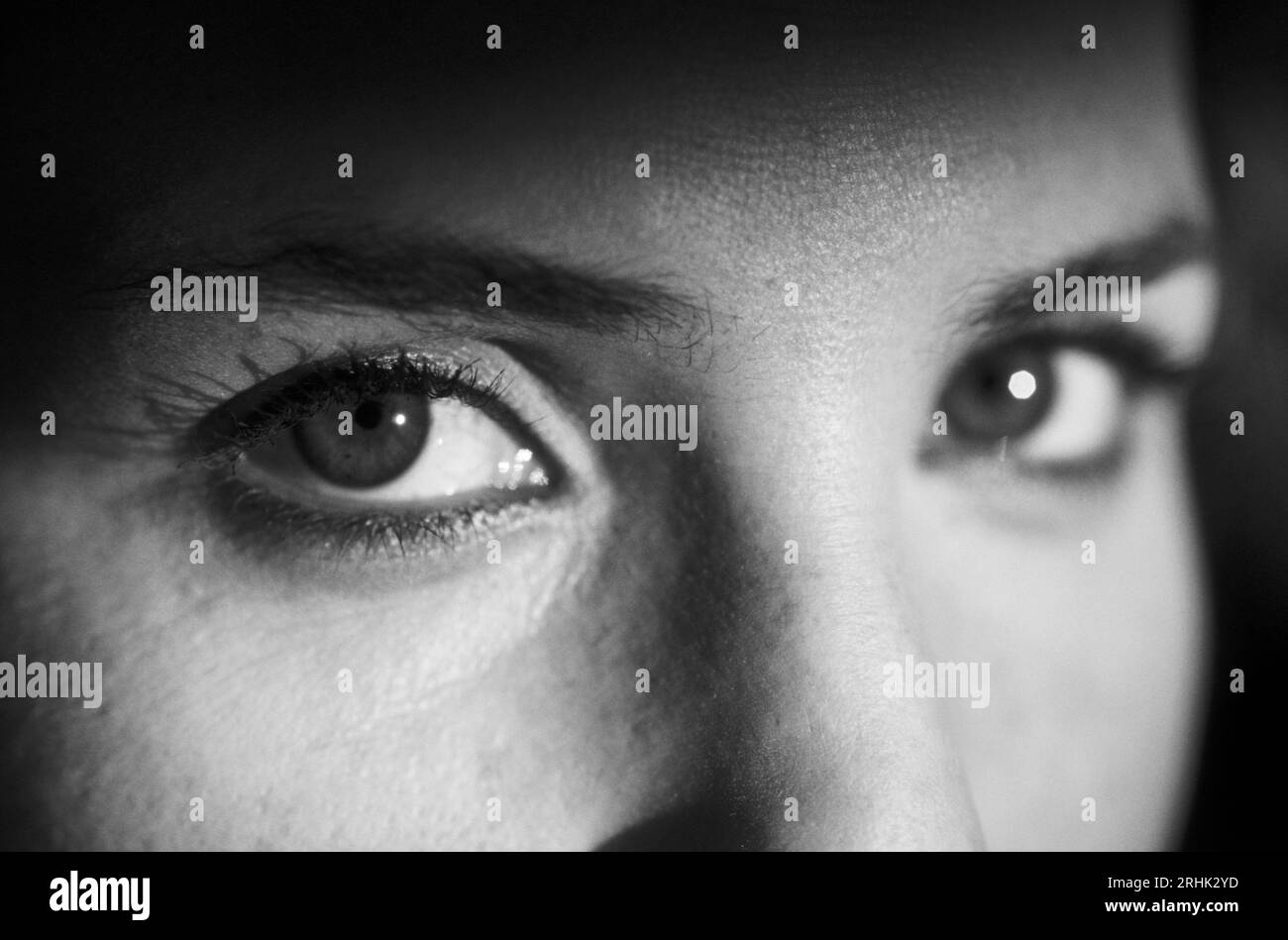 Gros plan des yeux de la femme Banque D'Images