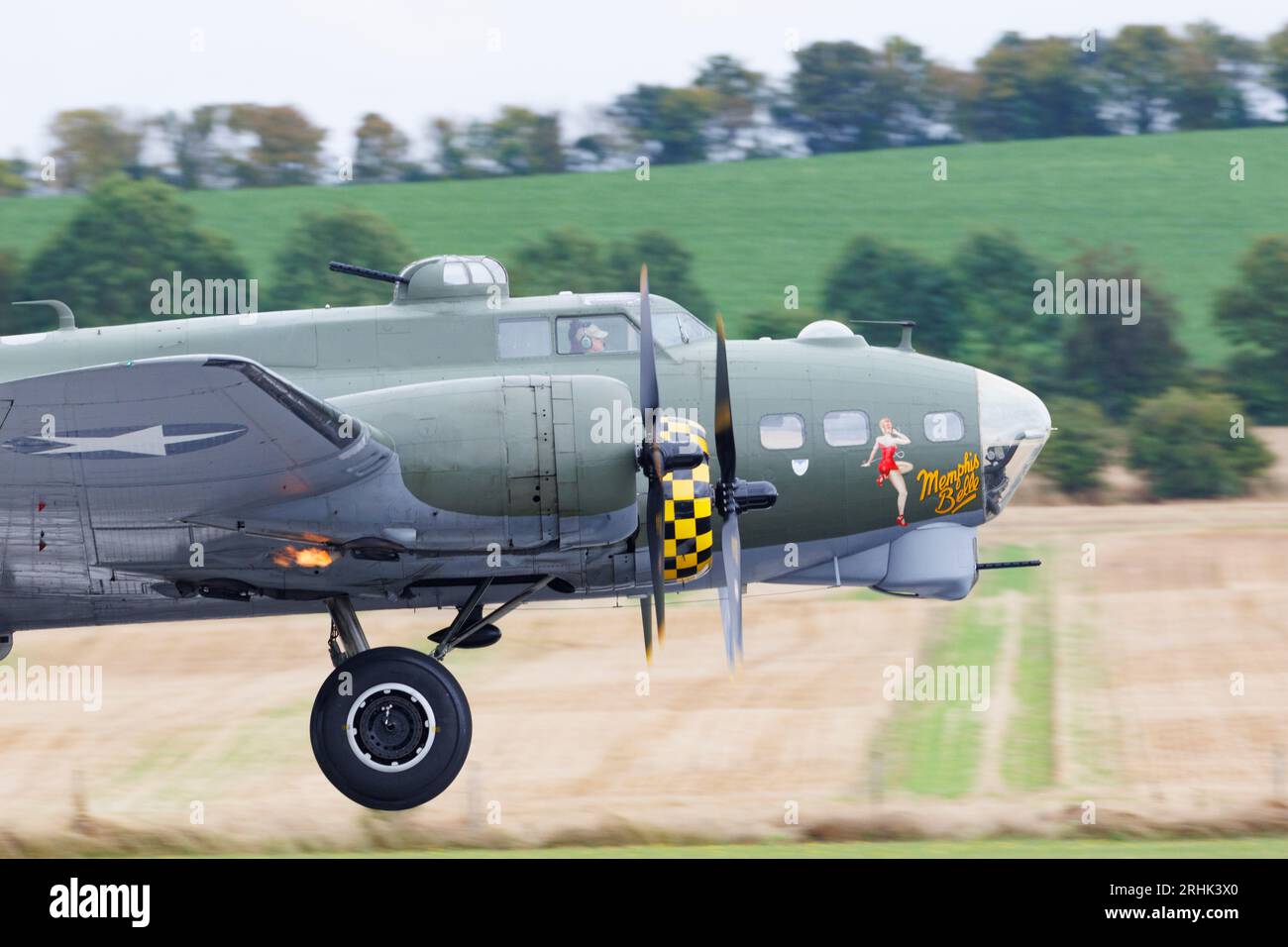 Bombardier B-17G Sally B à la RAF Duxford, Angleterre Banque D'Images