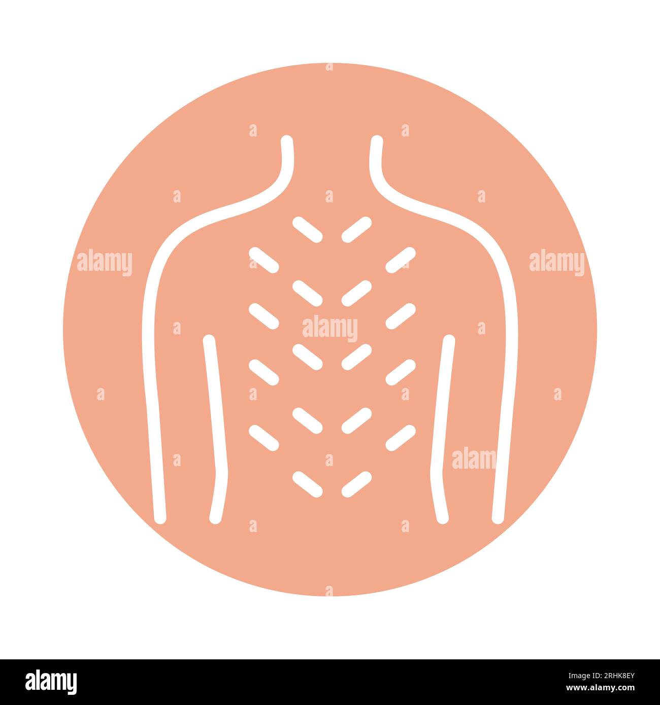 Icône de couleur de ligne de massage d'acupuncture. Physiothérapie, acupuncture, réadaptation. Elément vectoriel isolé. Pictogramme de contour pour page Web, application mobile, Illustration de Vecteur