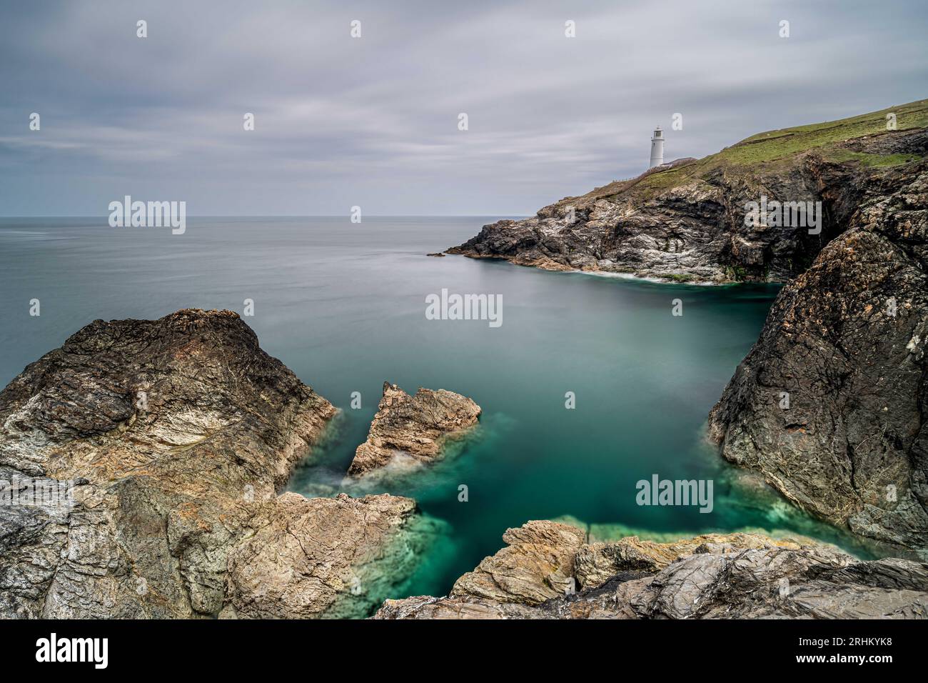 Trevose Head Lighthouse, Cornwall Banque D'Images